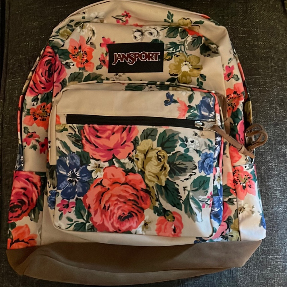 JANSPORT Like New Floral Backpack
